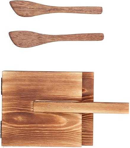 Miniatura 9 de Prensa de tortilla, prensa de tortilla de madera, prensa mexicana de tortilla, hecha de madera natural de grado alimenticio, papel pergamino grande