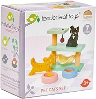 Vista 2 de Tender Leaf Toys - Conjuntos de mascotas para accesorios de casa de muñecas - Gran juego de mascotas para añadir a cualquier casa de muñecas
