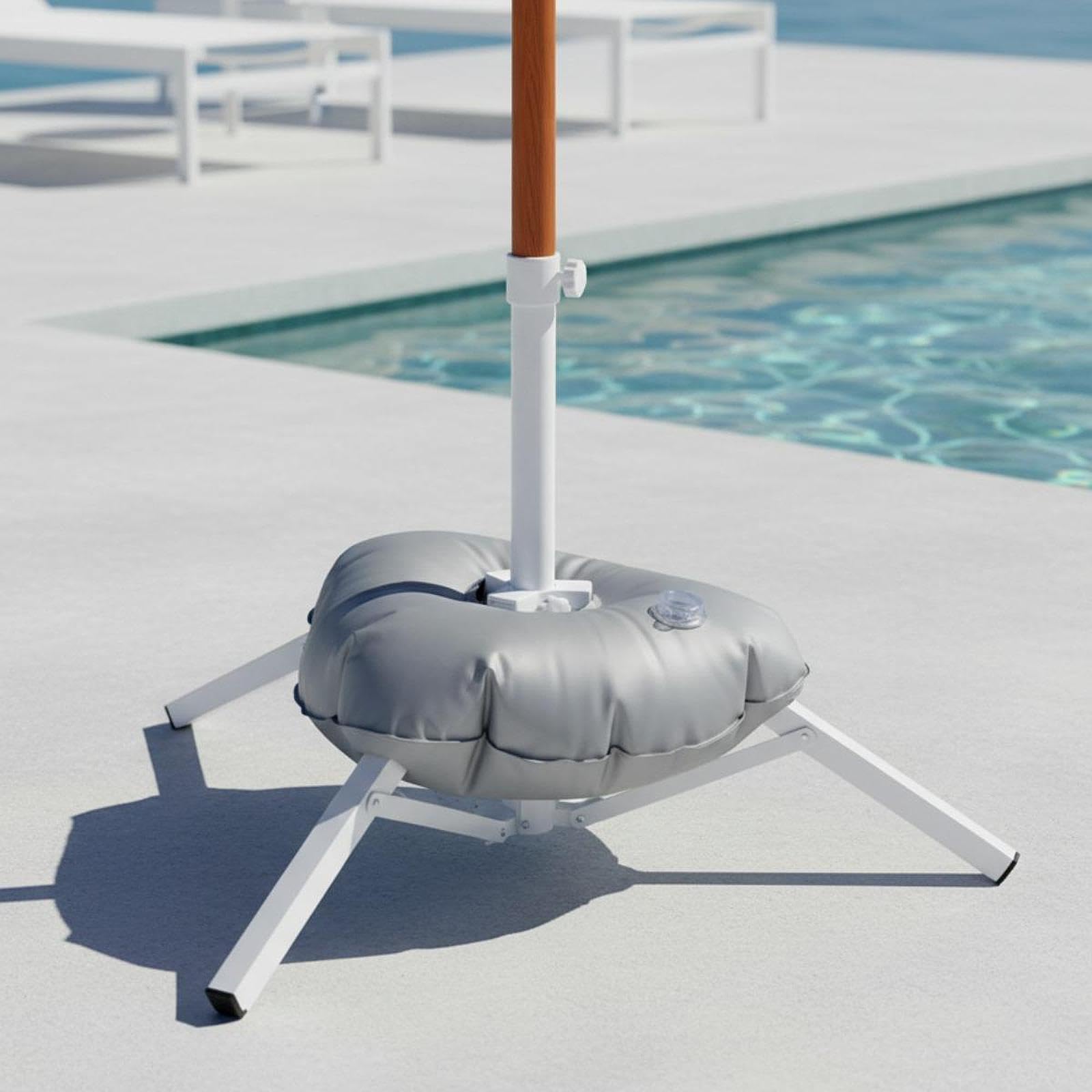 #N/A/a Base para Sombrilla de Playa, Soporte Plegable Multiusos, Color, para Patio, Playa, Pesca Y Jardín, Bolsa de Agua de Tres Pies, L
