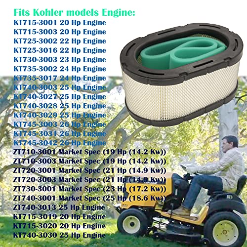 16-083-04-S 16-083-05-S Air Filter Compatible With For Kohler Kt735 Kt740 Kt725 Zt710-Zt740 Kt715-Kt745 19Hp-26Hp 7000 Series Combo Lawn Mower Bad Boy 063-5003-00 16 083 04-S 1688304 #TOP1