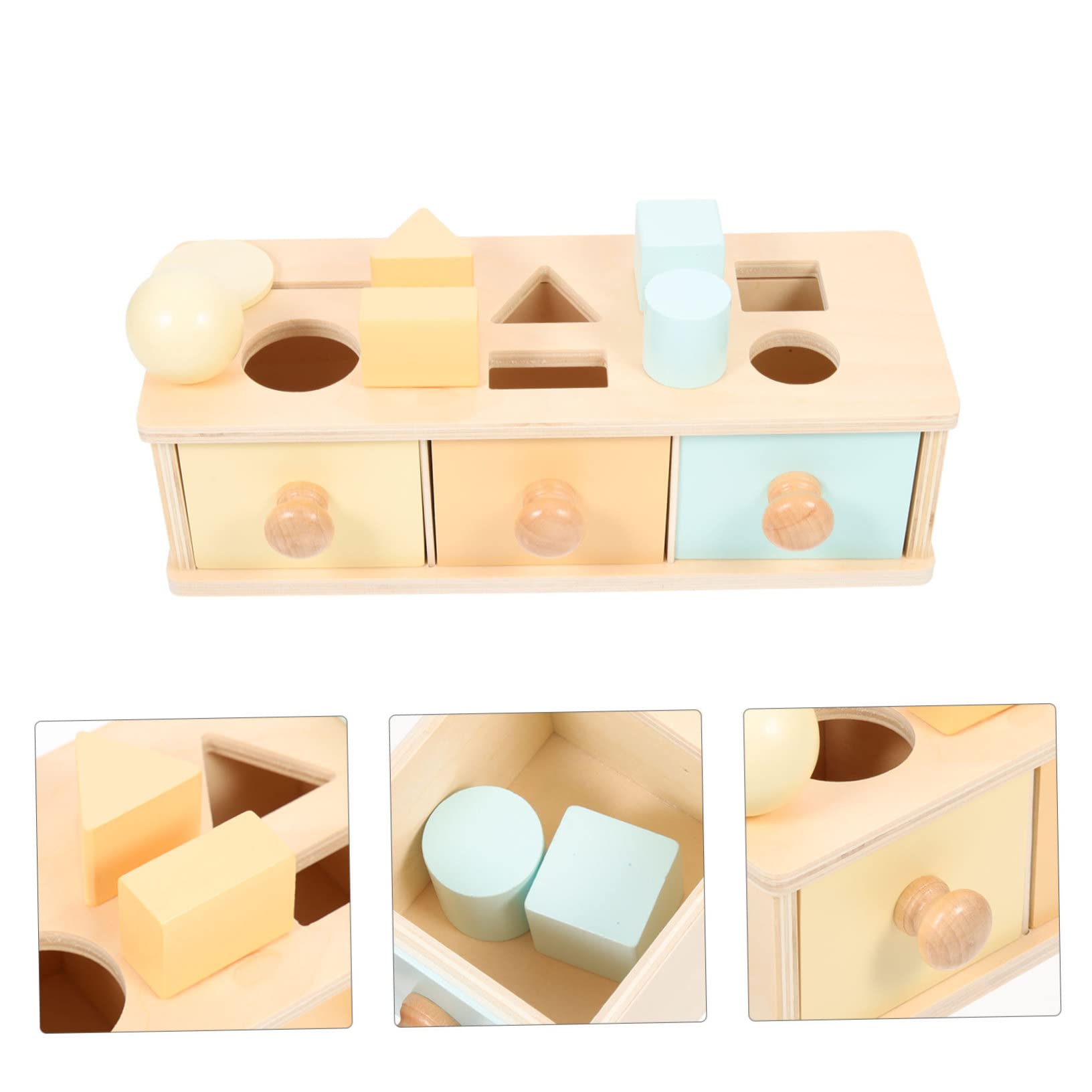 Mikikit Juguete de Caja de Madera Montessori para Aprendizaje Infantil