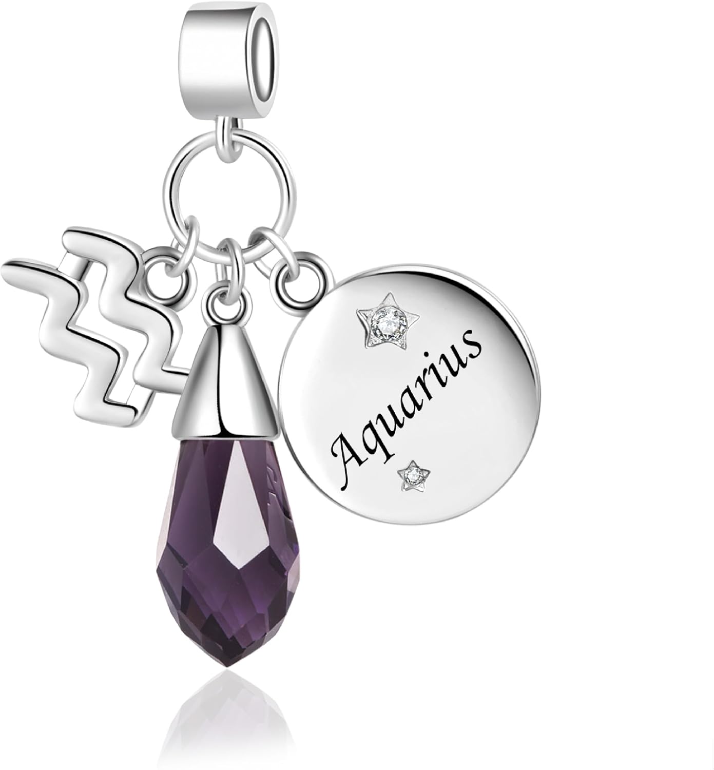 Zodiac Charms Compatible with Pandora Bracelets 12 Constellation Birthday Dangle Pendant Birthstone Charms for Women Jewelry