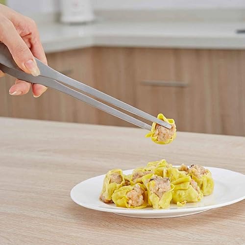 Miniatura 2 de Pinza larga de acero inoxidable de grado profesional,Clip de comida para carne de barbacoa,Herramienta de cocina multiusos para restaurante