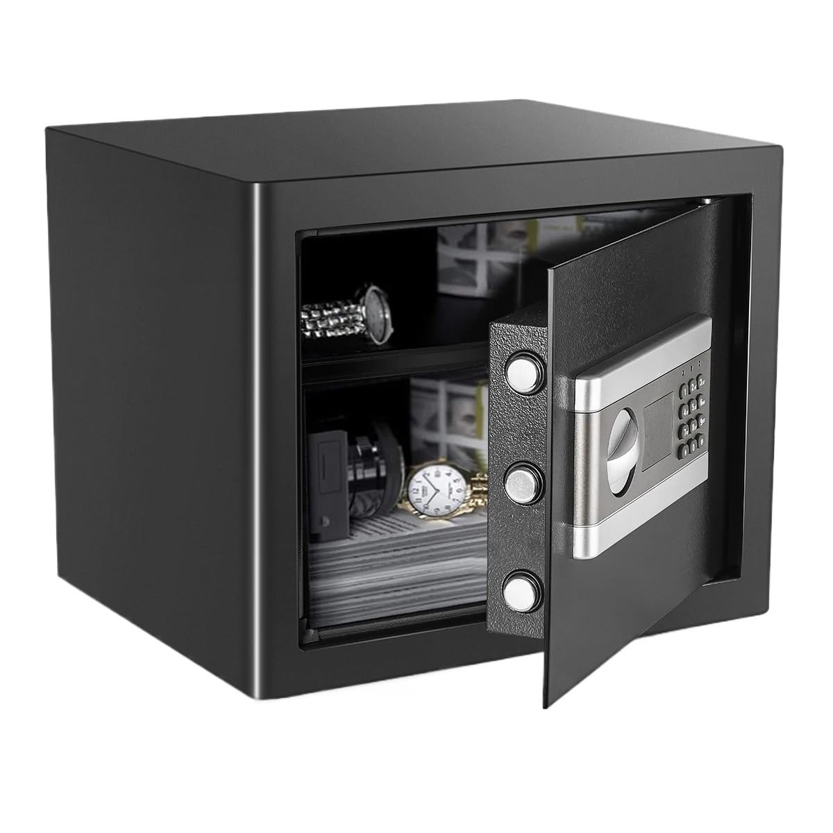 Caja Fuerte de Alta Seguridad Caja de Seguridad con Teclado Digital, Cerradura de Llave for Dinero en Efectivo, joyería, gabinete Seguro Impermeable a Prueba de Fuego Caja Fuerte de Seguridad
