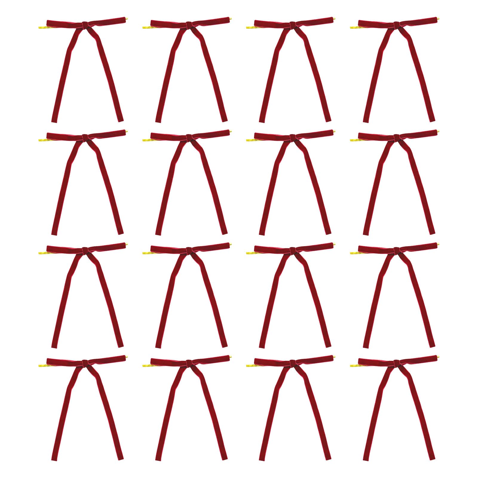 Carotoe Red Of 12 Elegant Flocking Bowknot Decorations Decorative Bowknots Suitable For Parties And Gift Embellishments Home Decors Bowknots