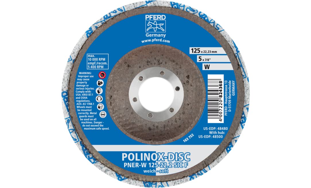 Ściernica tarczowa POLINOX® 125mm, wersja miękka Pferd