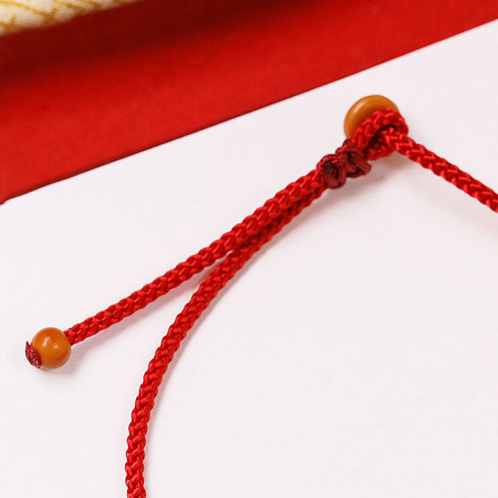 Pulsera Feng Shui Pulsera de Hilo Rojo Plata de Ley Dorada Amuleto de la Suerte Cuerda Trenzada Pulsera Ajustable Amuleto Espiritual Proteger de los Espíritus Malignos for la Prosperidad del Dinero, M