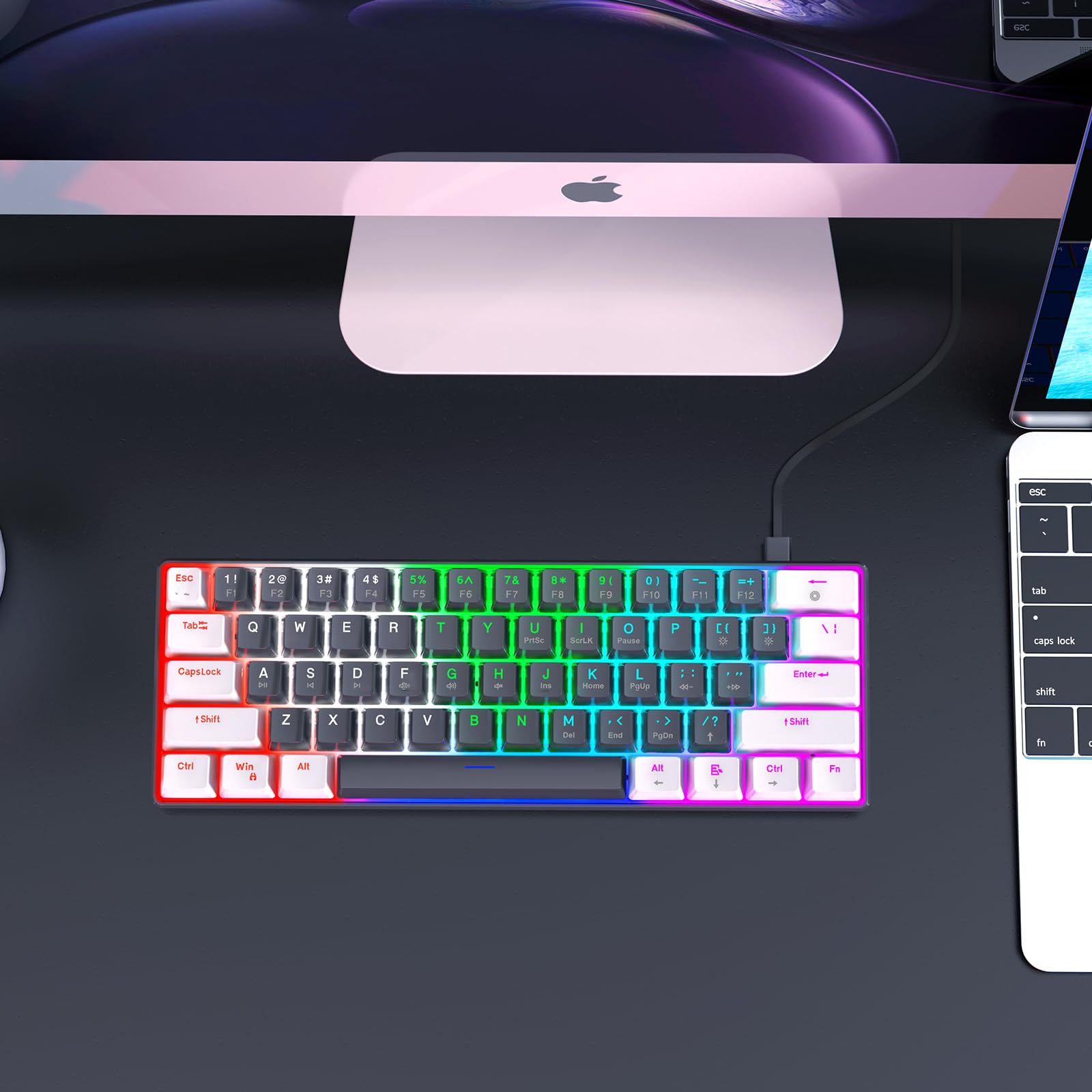 RK-4774　☆☆n Amazon.com: RAZEAK Portable 60 Percent Keyboard, Compact 61
