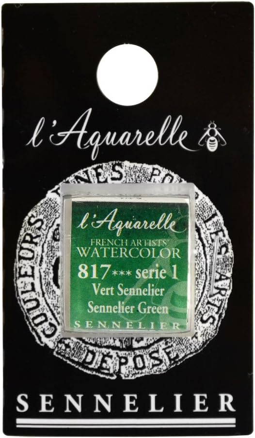 SENNELIER L'Aquarell French Watercolor Half Pan Replacement, Green