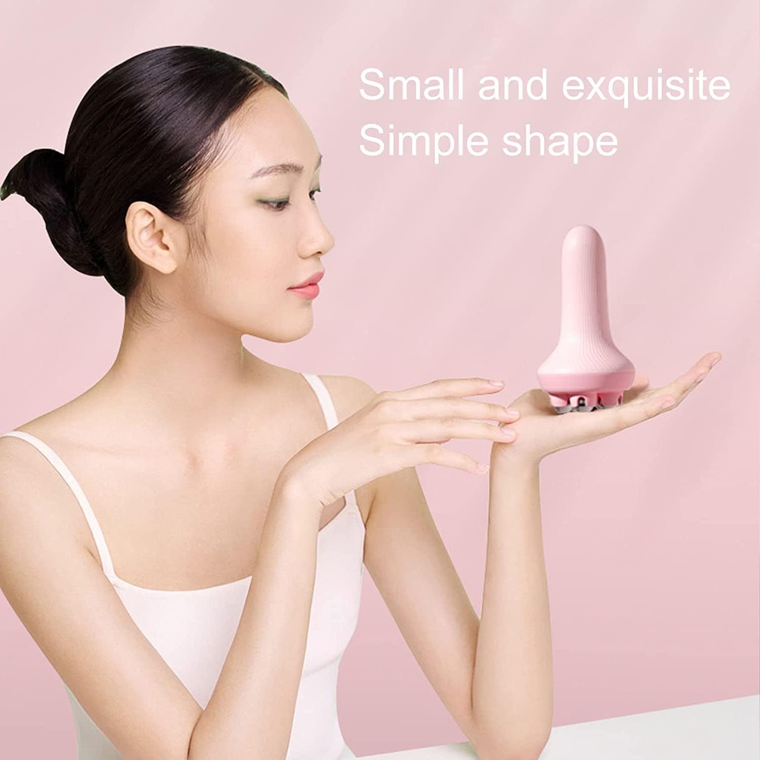 KESESU Hand Held Massager for Muscle Back Neck Joint Foot Shoulder Leg Pain Relief Roller Ball Massager, Circular Muscle Roller for Leg Neck Hand Arm Muscle (Pink) KESESU Hand Held Massager for Muscle Back Neck Joint Foot Shoulder Leg Pain Relief Roller Ball Massager, Circular Muscle Roller for Leg Neck Hand Arm Muscle (Pink)