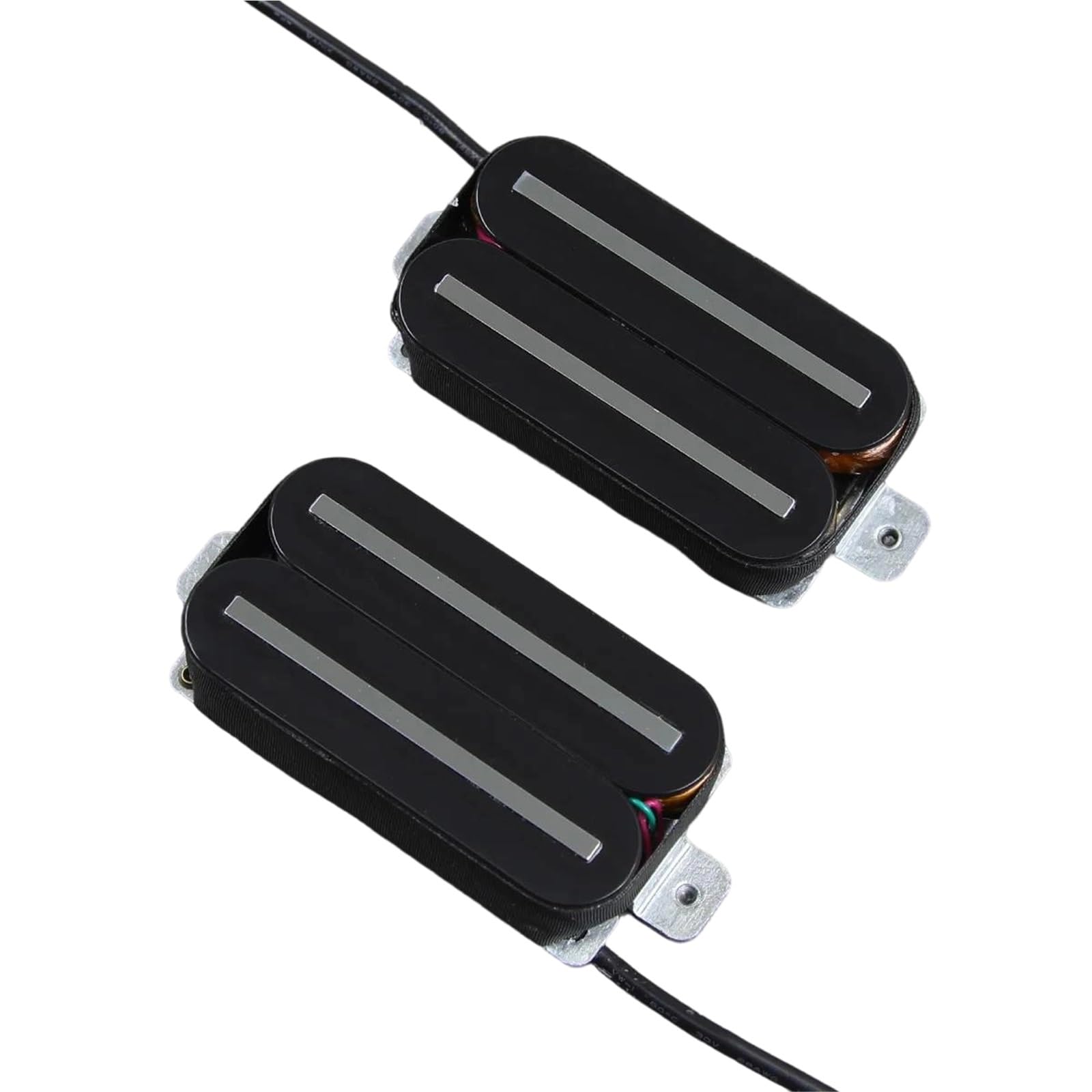 Przetwornik Do Gitary Elektrycznej Zestaw Przetworników Mostkowych Na Szyję | Wysokowydajny magnes ceramiczny z podwójną szyną humbucker, dostępny w kolorze czarnym lub białym(Black NB Set)