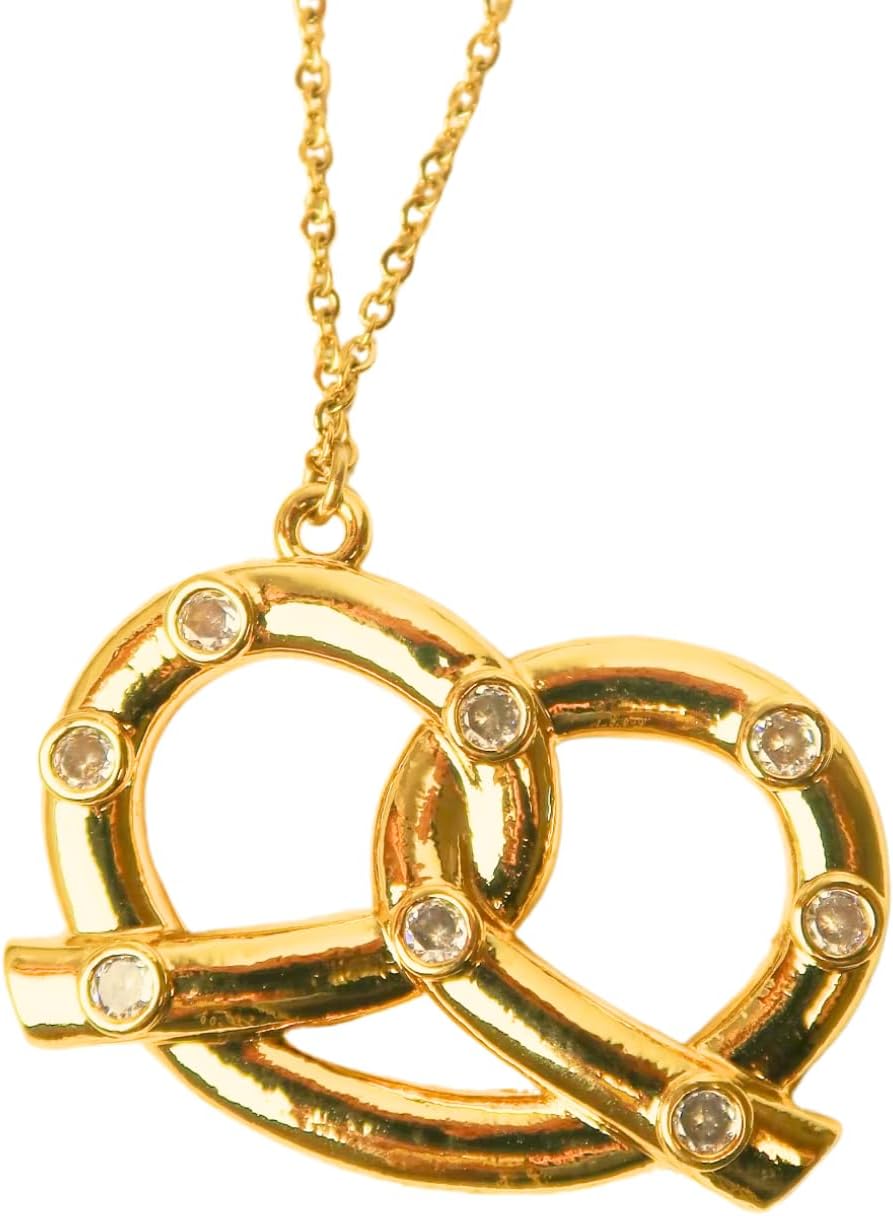 KC Chic Designs Don't Get it Twisted 316L Stainless Steel Pretzel Necklace Non Tarnish Gold Jewelry | Gold Necklace for Women