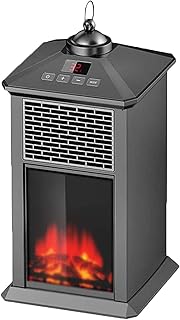 800W Patio Heater Remote Control Space Heater Automatic Constant Temperature Outdoor Heater Safe Electric Heater,Floorstanding Electric Fireplace Heater Fast Heating for Bedroom,Backyard