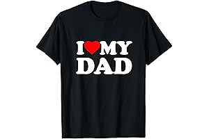 I Love My Dad Heart Kids Boys Girls T-Shirt