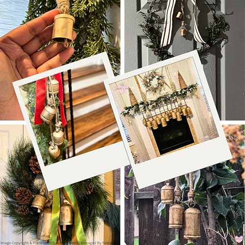 Sparkle Dreams CONE,CYLINDER-BELLS202 Shabby Chic 20 Pieces Country Rustic Handmade Christmas Jingle Bells Hanging Decorative Bells thumb #5