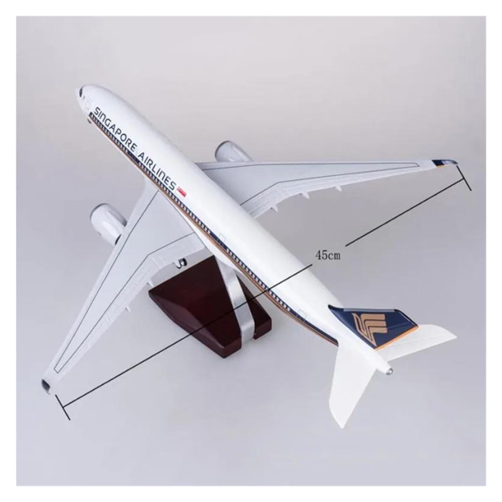 Samolot w skali 1/142 dla A350 Singapore Airlines Model samolotu Samoloty z żywicy odlewanej ze światłem i kołem Udekoruj biuro Nadaje się do ekspozycji (ze światłem)