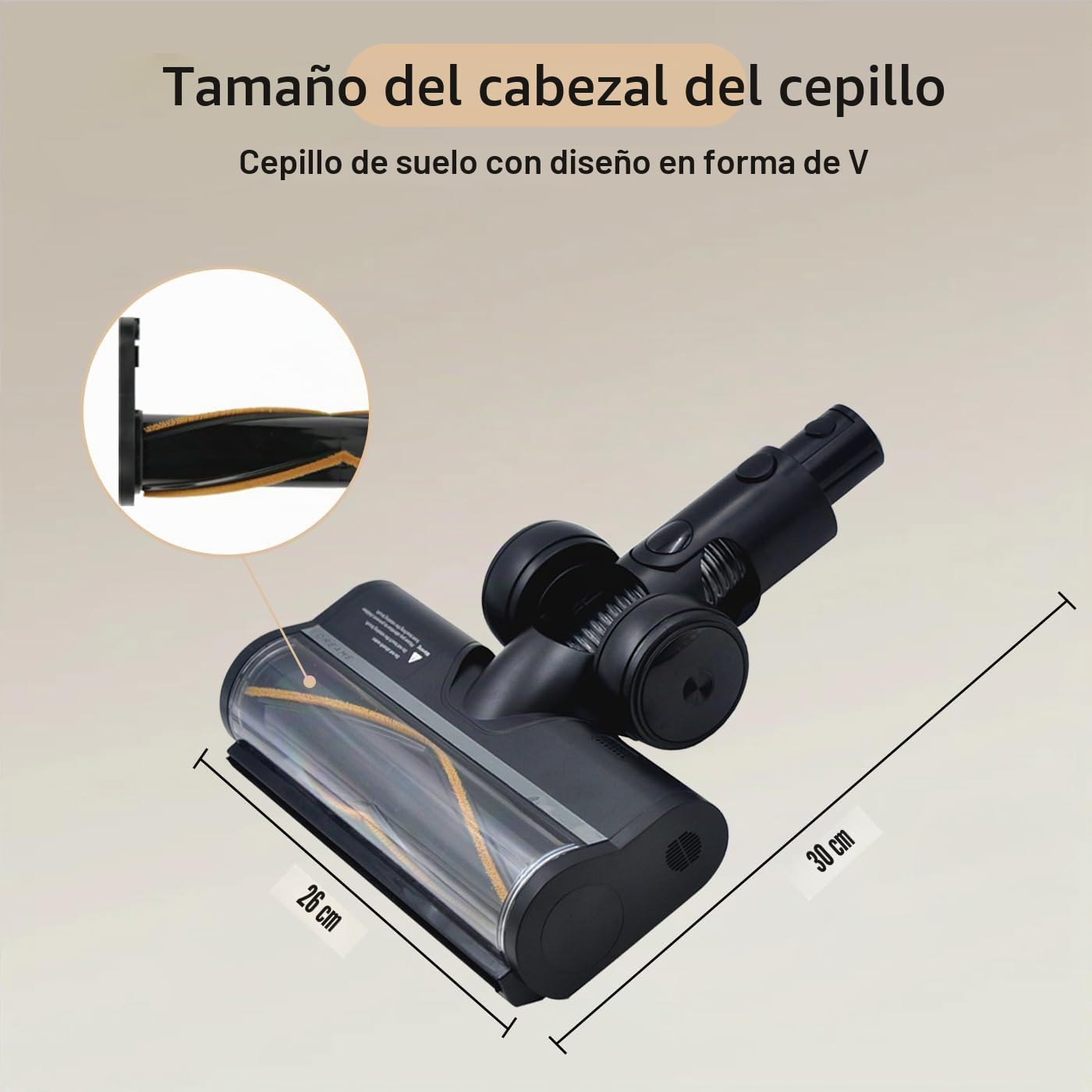 Recambios Cepillo Motorizado Compatible para Dreame R20 T20 T30 R30 V12 V12 Pro T20 Pro V11SE R10 aspiradora, con luz LED, Cepillo Cabezal de turbina para Moquetas y Suelos Duros