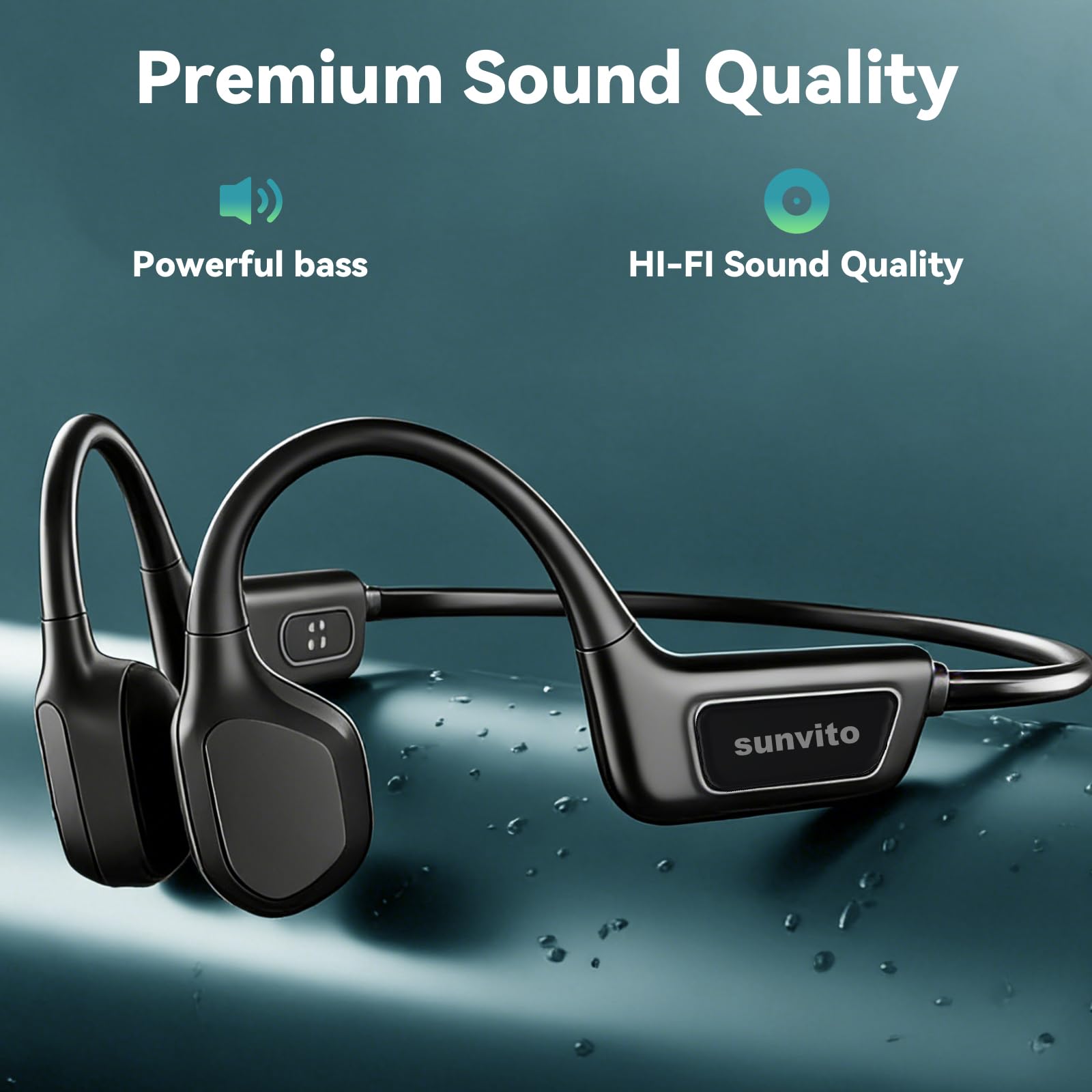 Cuffie da nuoto con suono osseo, Bluetooth 6.0, impermeabili IP68, cuffie sportive con memoria 8G, cuffie aperte con lettore MP3, auricolari subacquei per nuoto, allenamento e corsa