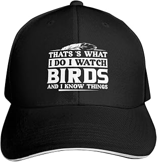 That's What I Do I Watch Birds Hat Mens Classic Low Profile Baseball Cap Unconstructed Plain Golf Dad Hats