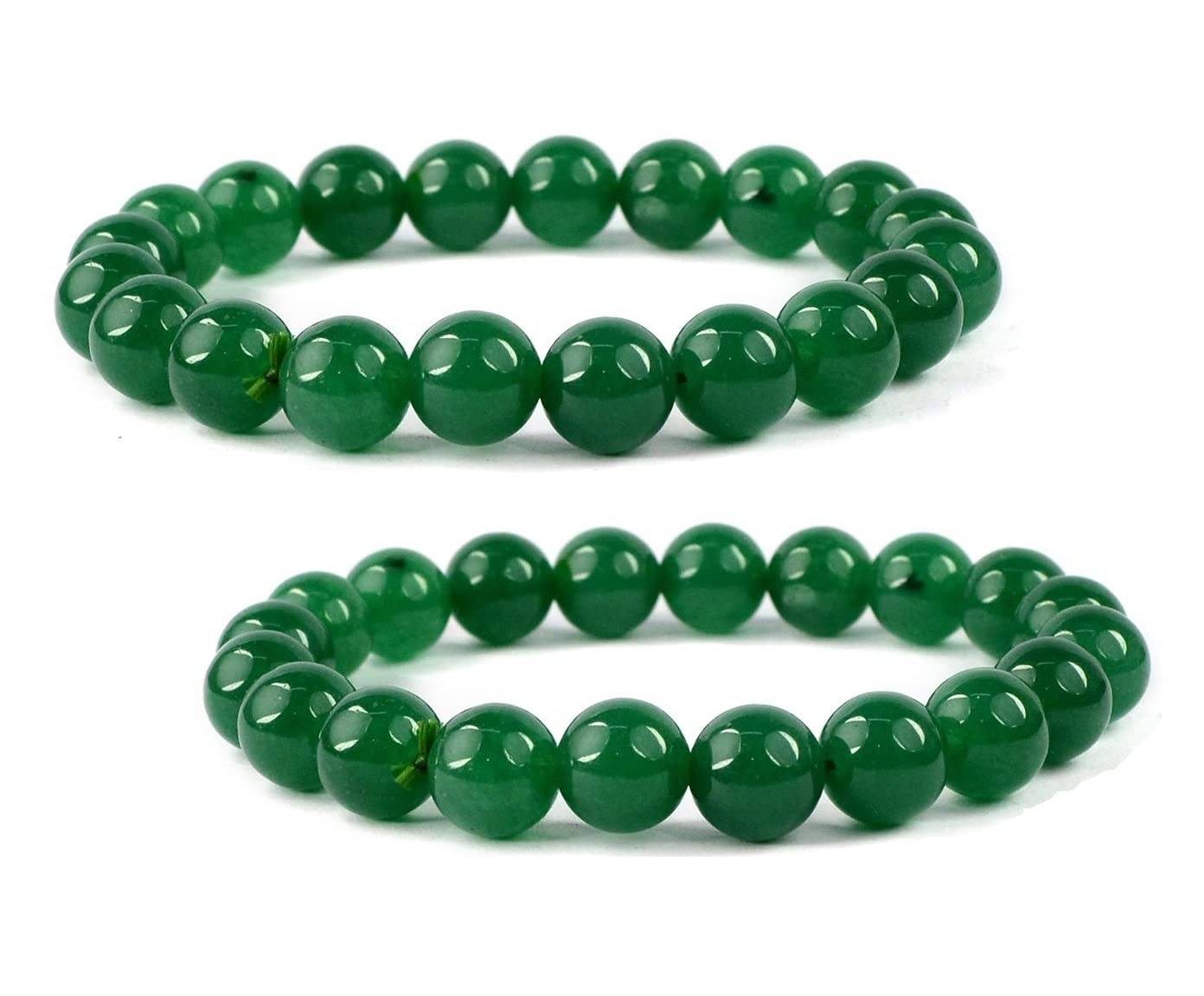 Stylewell (Pack Of 2 Pcs) Adjustable Size Green Plain 8mm Moti Pearl Bead Natural Feng-Shui Healing Crystal Gem Stone Wrist Band Elastic Bracelet For Mens & Womens (B0C69J1DKF) Amazon Price History, Amazon Price Tracker