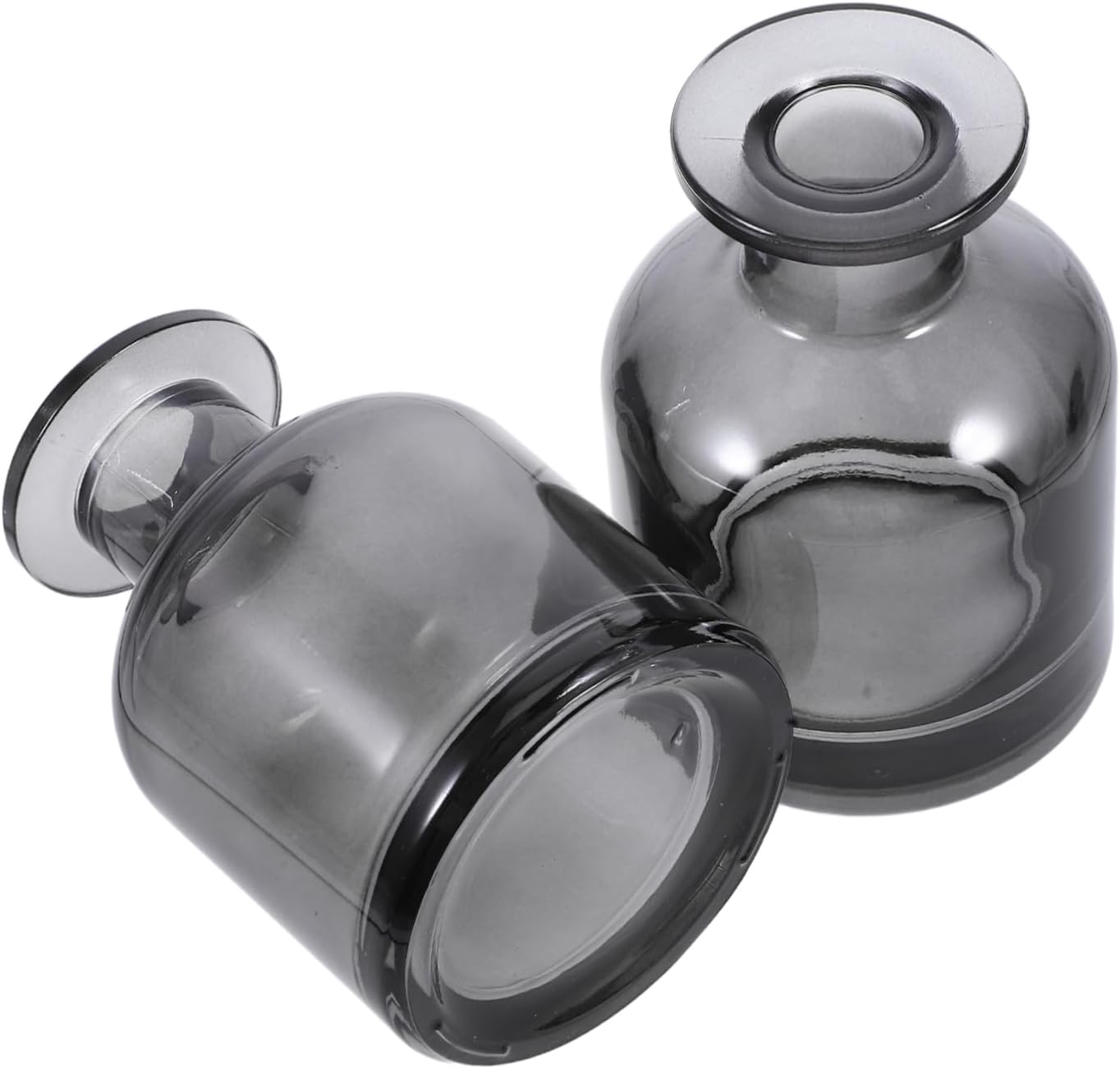 VICASKY 2pcs Decorative Glass Reed Diffuser Bottles Refillable Fragrance Containers for Home and Office Versatile Essential Oil Diffuser Glass Smooth Surface for Easy Cleaning