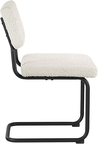 Miniatura 4 de Modway EEI-6469-BLK-IVO Parity Boucle - Juego de 2 sillas auxiliares de comedor, color negro y marfil