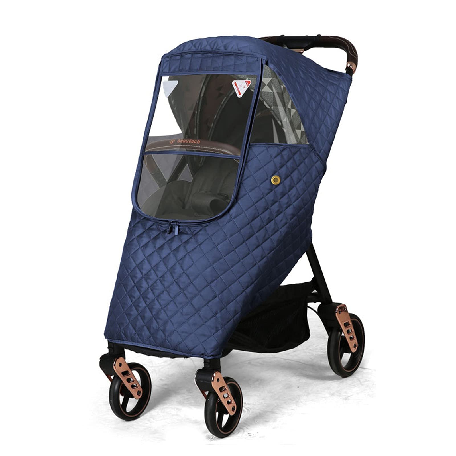Copertura Antipioggia per Passeggino, Copertura Universale per Passeggino, Antivento Antiappannamento e Antineve Tenere al Caldo, Finestra Trasparente Visibile, per Carrozzina(Color:B)