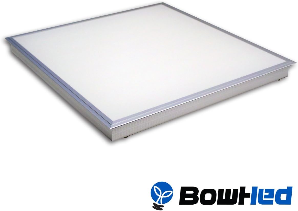 BOWHED 2x2 FT LED(2 Packs) Ceiling Panel Fixture, T-bar Recessed Troffer, 48 W, 4500 Lumens, 4000K (Neutral Daylight White), ETL Certified, DLC Qualified (2x2 FT-2 Packs)