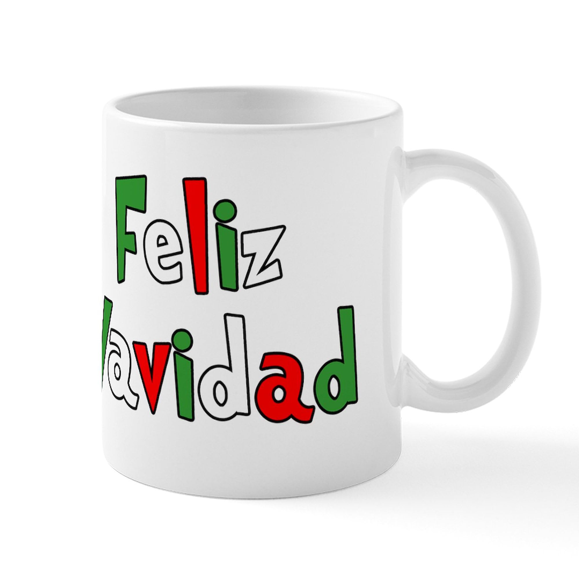 CafePress Feliz Navidad Snowman Mug 11 oz (325 ml) Ceramic Coffee Mug
