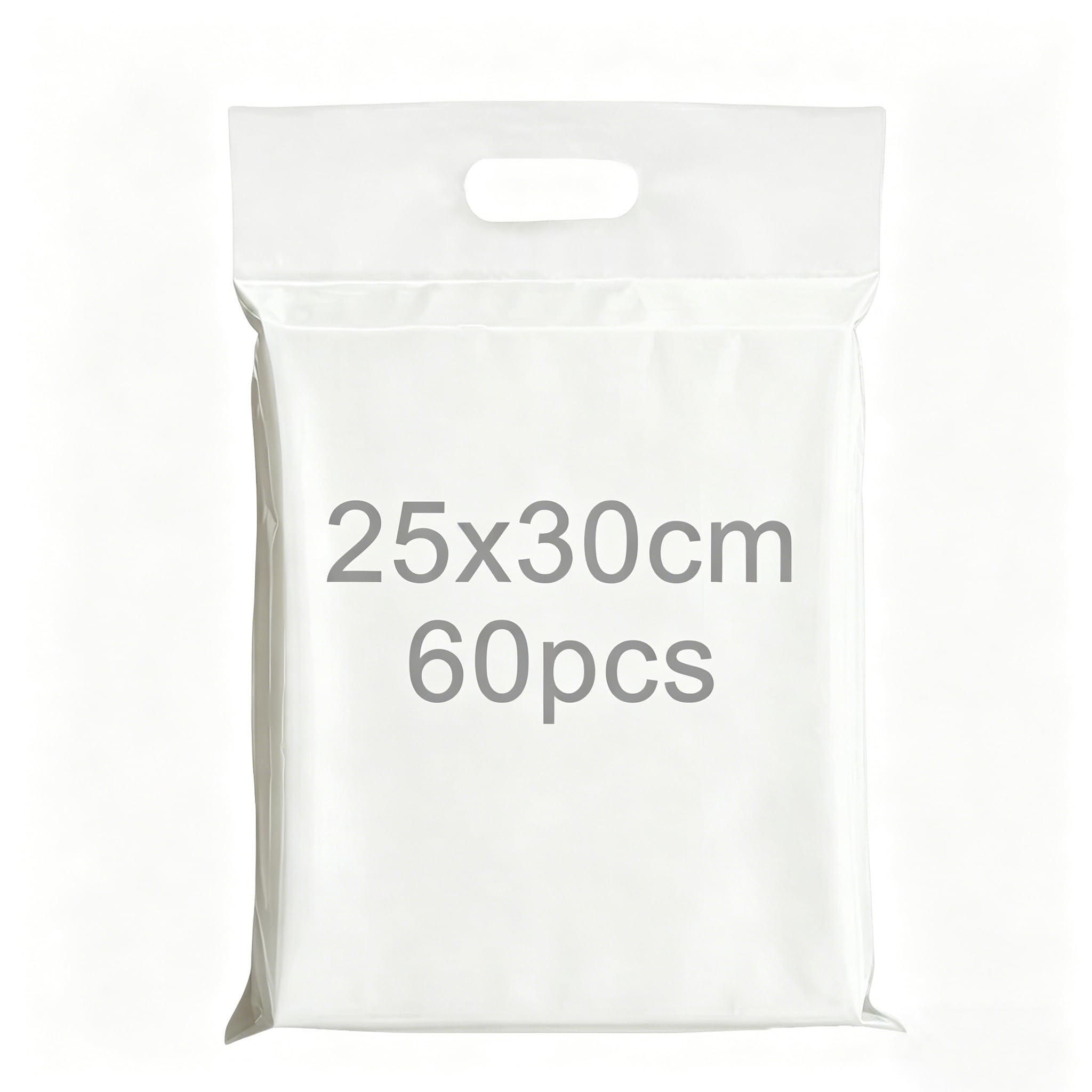 60 szt. 25x30cm Koperty wysyłkowe, worki kurierskie z uchwytem, paczki na ubrania, Shipping bags, koperty plastikowe z samoprzylepnym zamykaniem nieprzezroczyste wodoodporne