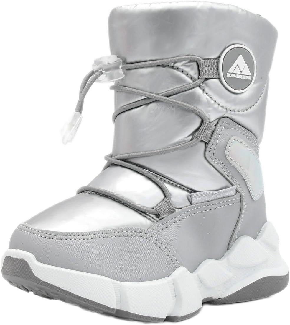 Nova Mountain Boys Girls Little Kids Winter Snow Boots,NF