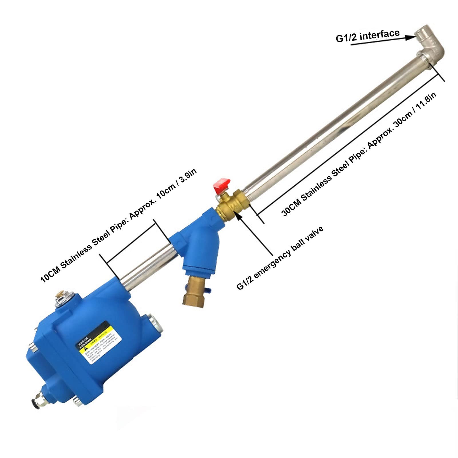 Válvula de Drenaje Automática, Válvula de Purga para Compresor de Aire, 2,5 MPa Aleación de Aluminio, for Sistemas de Compresor de Aire | Sin electricidad, sin ruido ni fugas; 2,5 MPa, 100°C máx. y gran drenaje.
