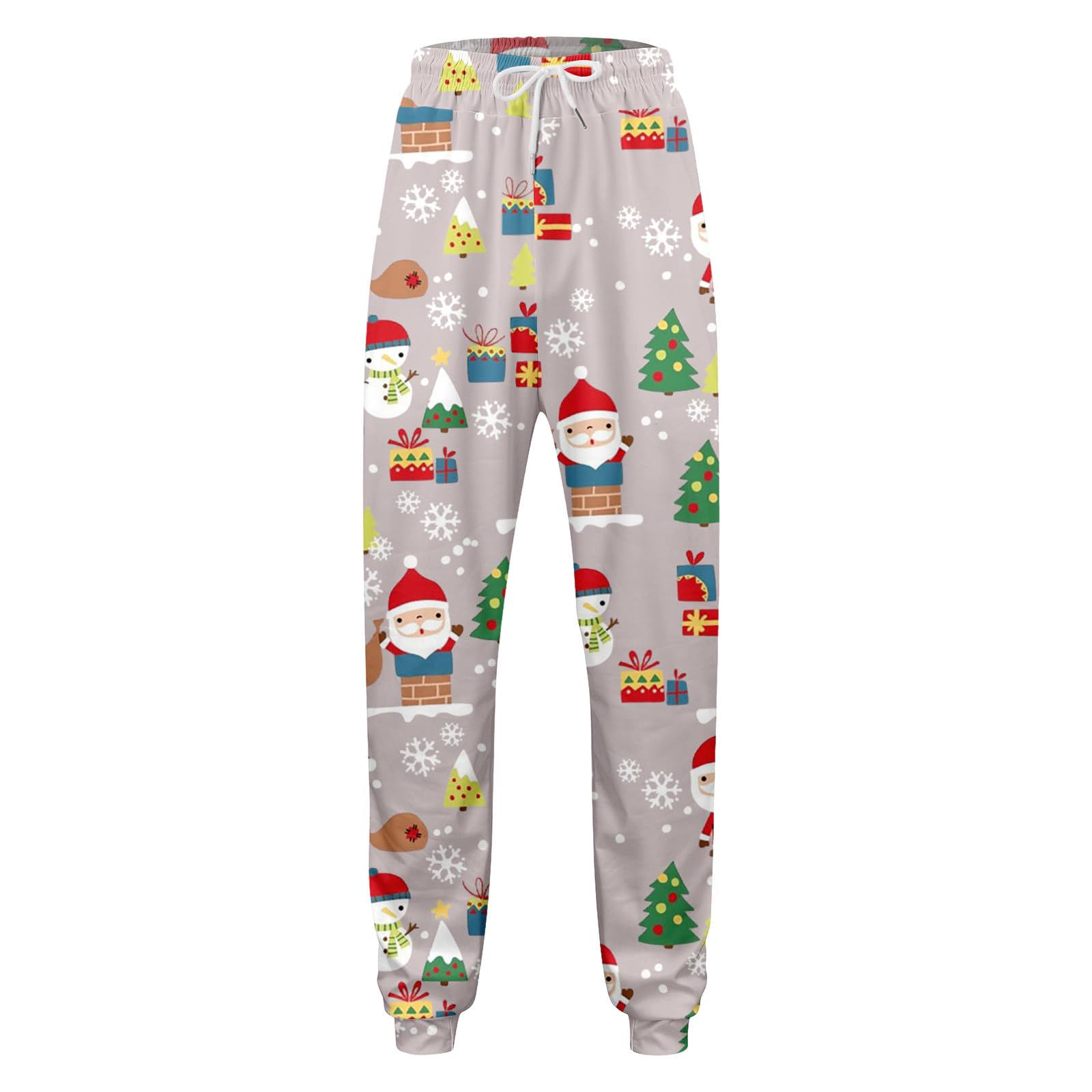 Conjunto de sudadera con capucha y pantalones para hombre, estilo casual, estampado de Navidad, 2026