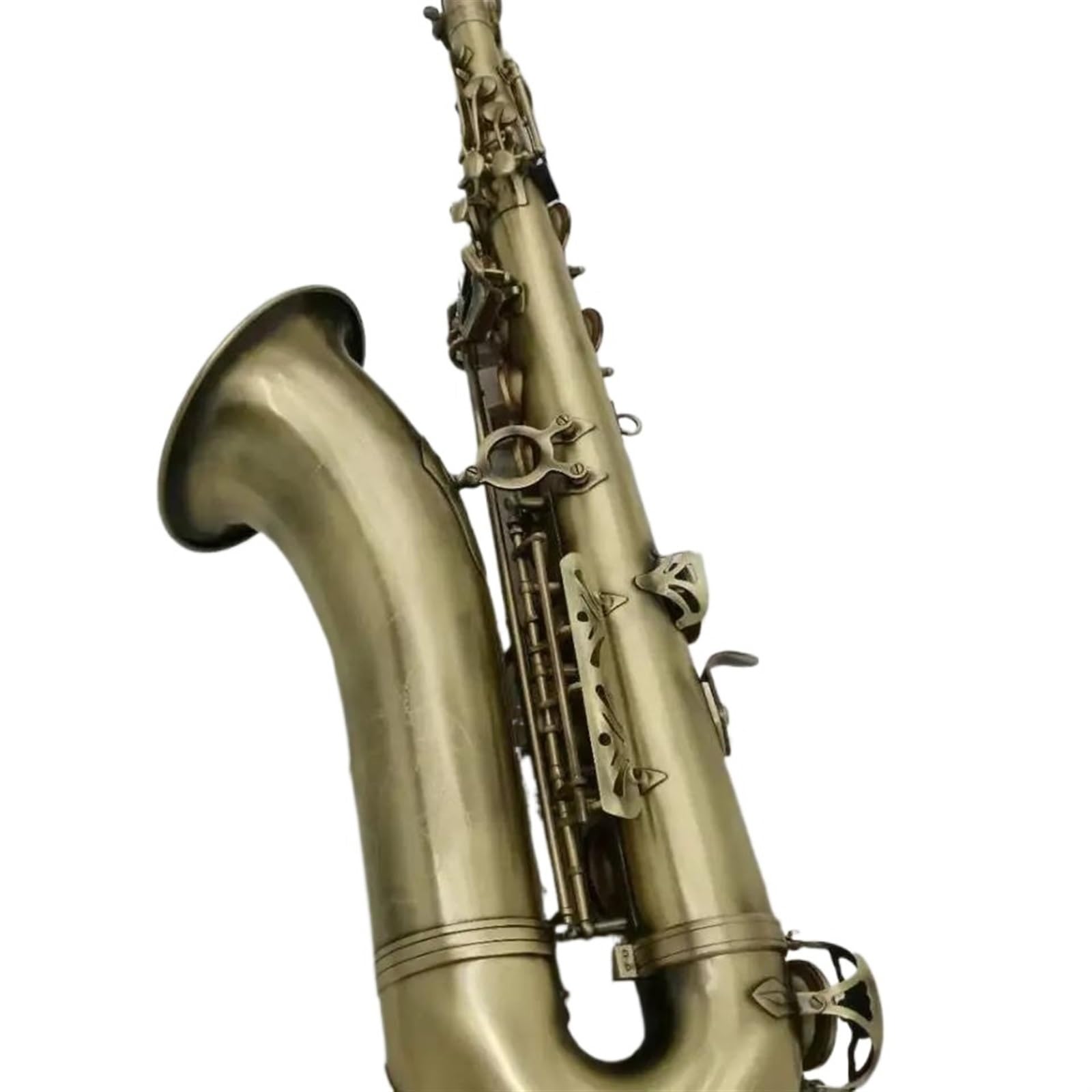 Saksofon Profesjonalny Student, Grawerowanie Antycznego Saksofonu Tenorowego, Profesjonalny Futerał Na Instrument Muzyczny Do Saksofonu Tenorowego (Color : Leather bag)