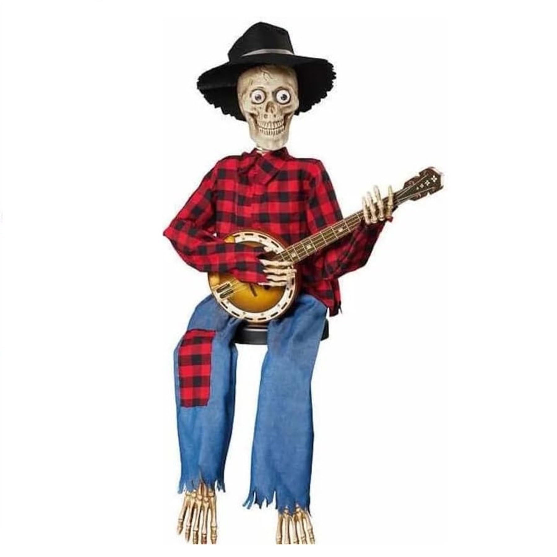 Halloween Animated Banjo Skulls Halloween Decorative Skeletons