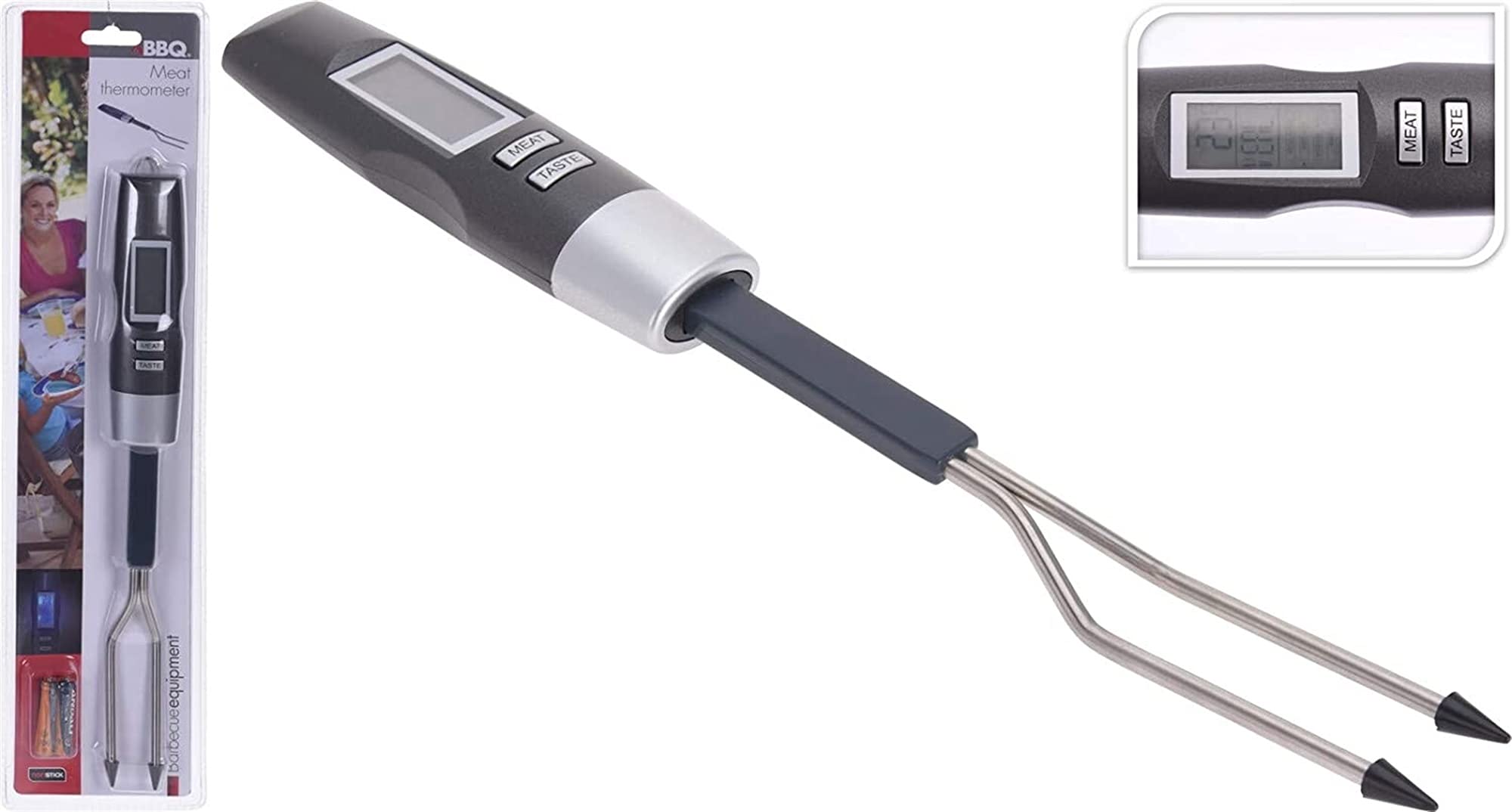XMING Fourchette thermomètre de viande numérique sans fil - Sonde de température alimentaire en lecture instantanée - peut également être utilisée pour les boissons chaudes et froides, des produits au