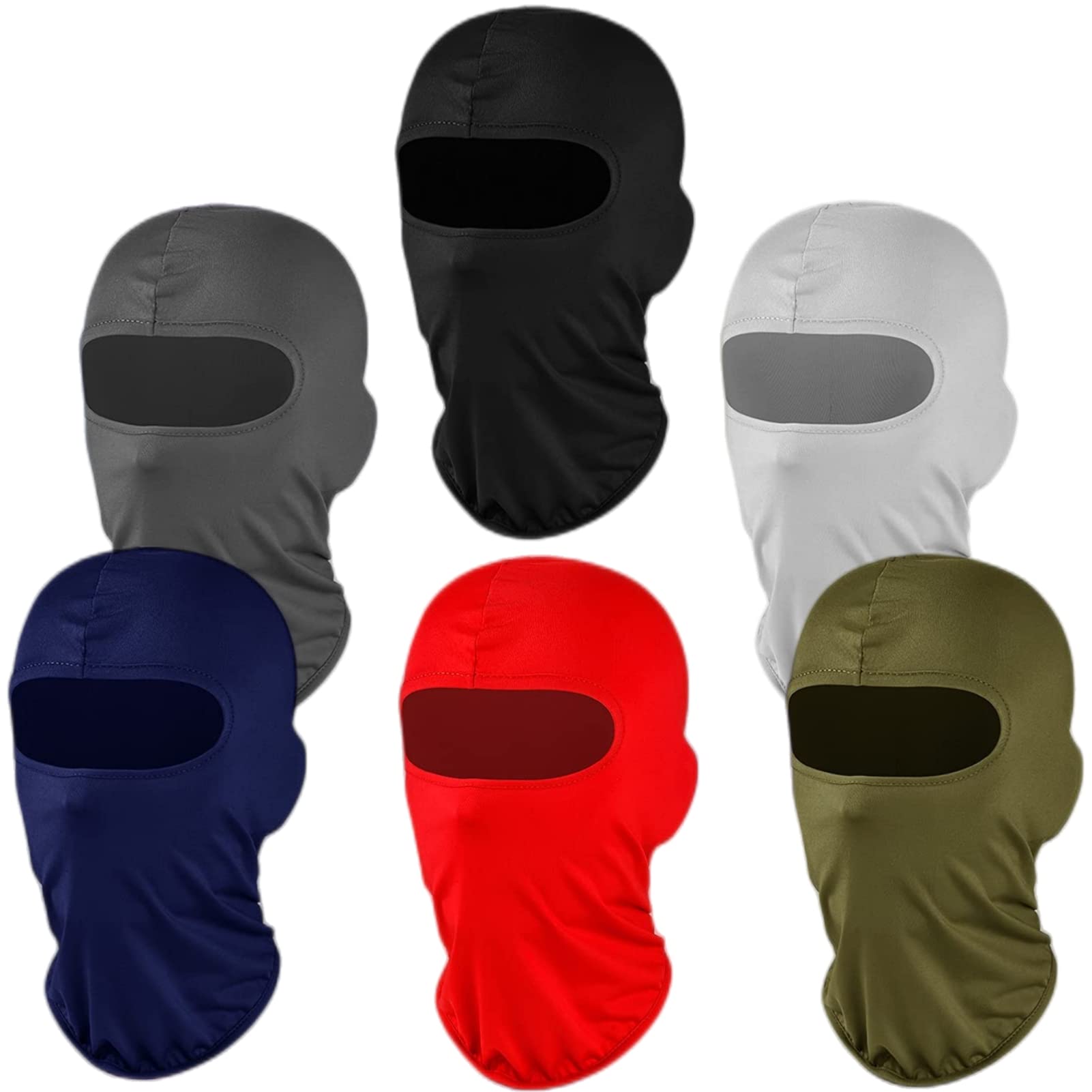 Pasamontañas para esquiar: paquete de 6 mascarillas protectoras para exteriores, para hombres y mujeres