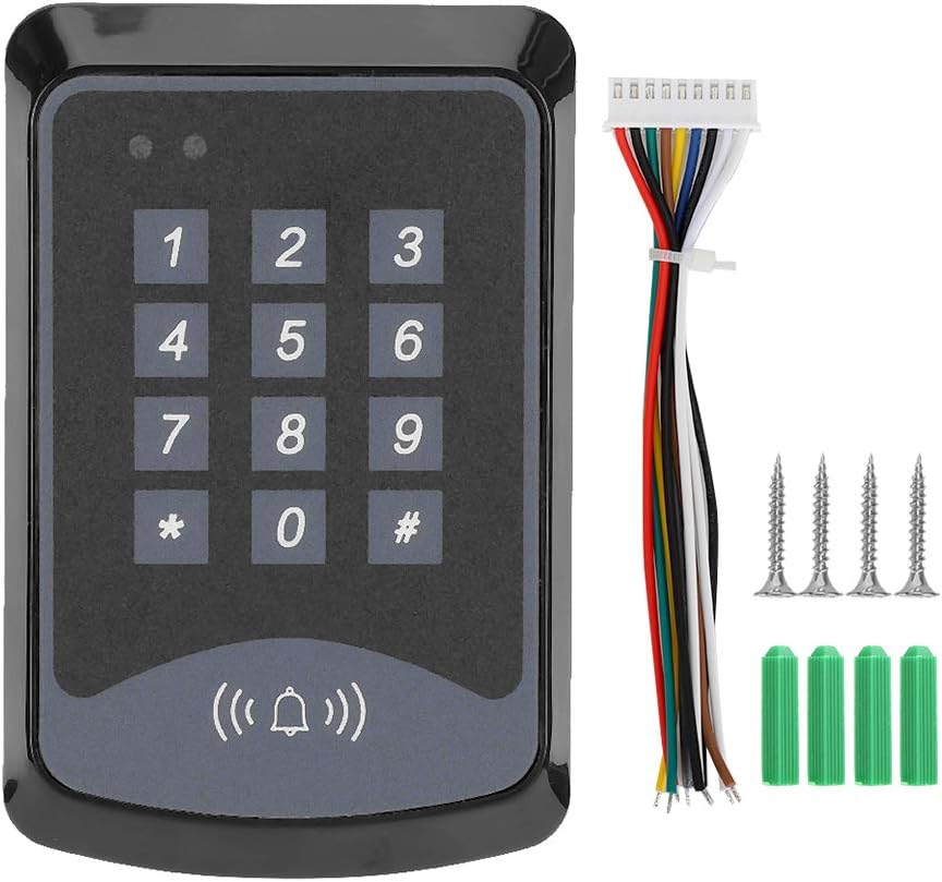 K03 Pas Access Controller System, Entry Control Door ID Card Reader, rity Keypad with Door Function, Supports 1000 User Cards for Home Villa Bank Prison