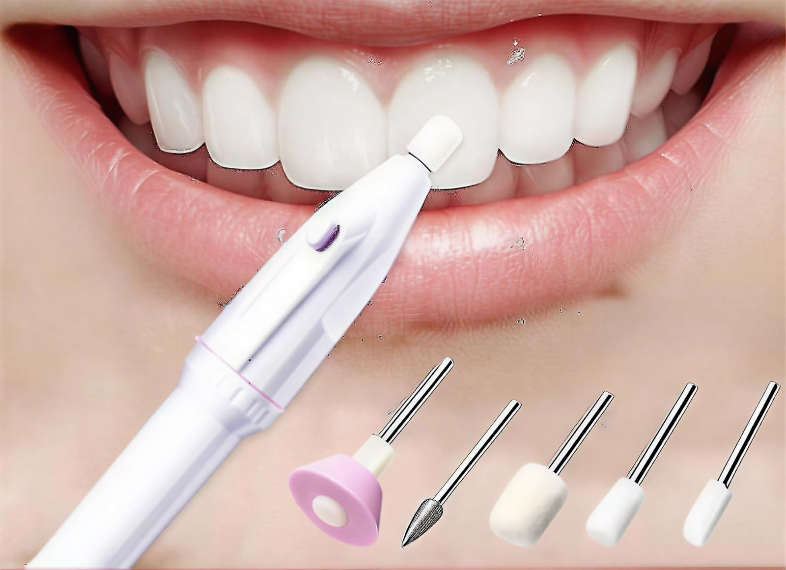 Strumenti per smerigliatrice dentale elettrica per molatura, lucidatura, pulizia, restauro sicuro con 5 teste 1 pezzo