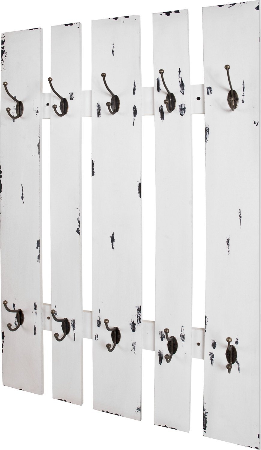 HAKU Wardrobe White, Mdf, Metal - Dim.: W 65 cm X H 100 cm X D 9 cm, Style: Industrial