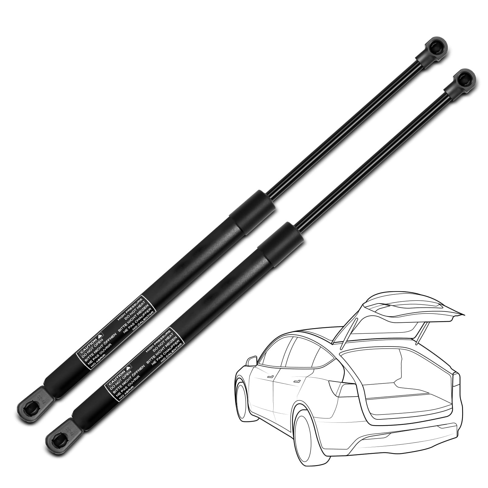 Tryagat 2 Pcs Tailgate Gas Struts for Volvo XC90 2003-2014, Boot Lift Supports And Gas Springs Heavy Duty Reliable Rear Hatch Shocks Dampers