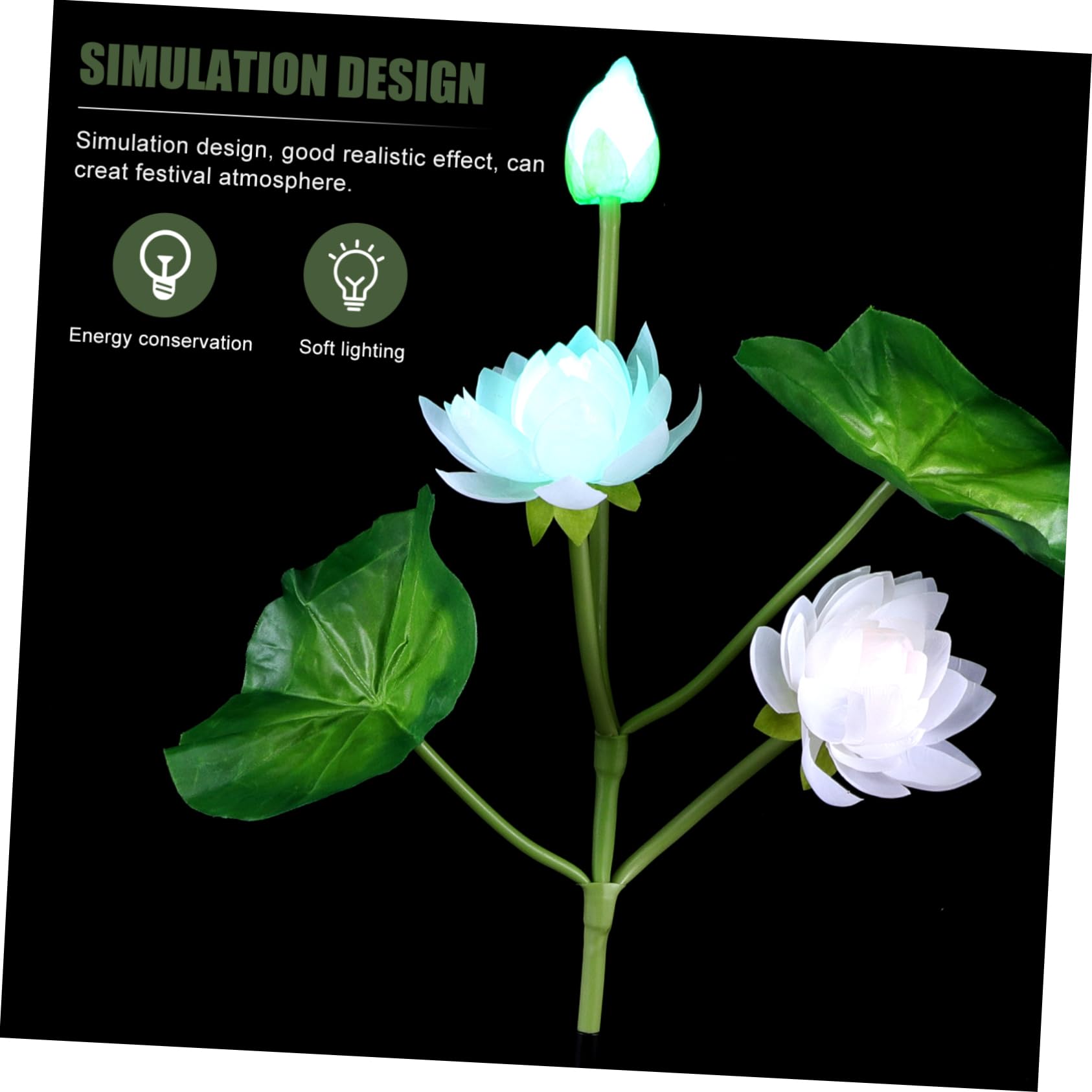 Holibanna 1Pc Solar Energy Garden Light Color Changing Flower Lamp for Outdoor Landscape Durable Plug Design LED Garden Decor for Lawn Patio