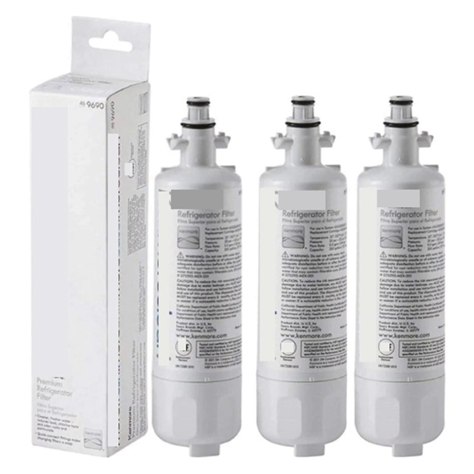 Kühlschrank-Wasserfilter, Kompatibel Mit Kenmore, 469690 LT700P LFXS30766S ADQ36006102 ADQ36006101 LFX28968ST LFX31945ST(5Pcs)
