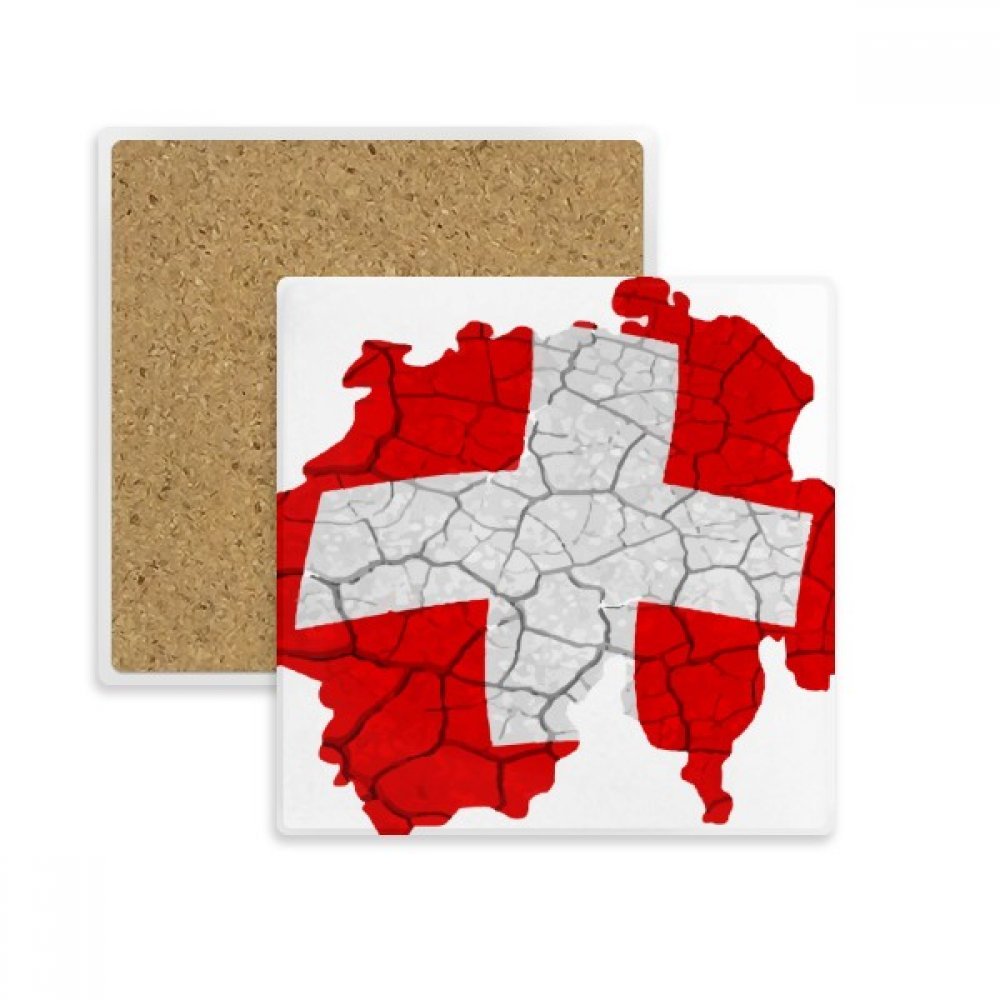 Coaster suisse absorbant à motif drapeau pour vos tasses et verres