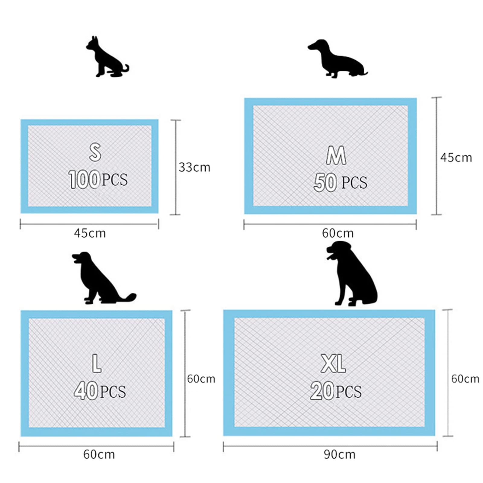 Empapadores para Perros, Alfombrillas Higiénica Desechables para Mascotas,Toallitas De Entrenamiento para Mascotas,Súper Absorbente Empapadores para Perros