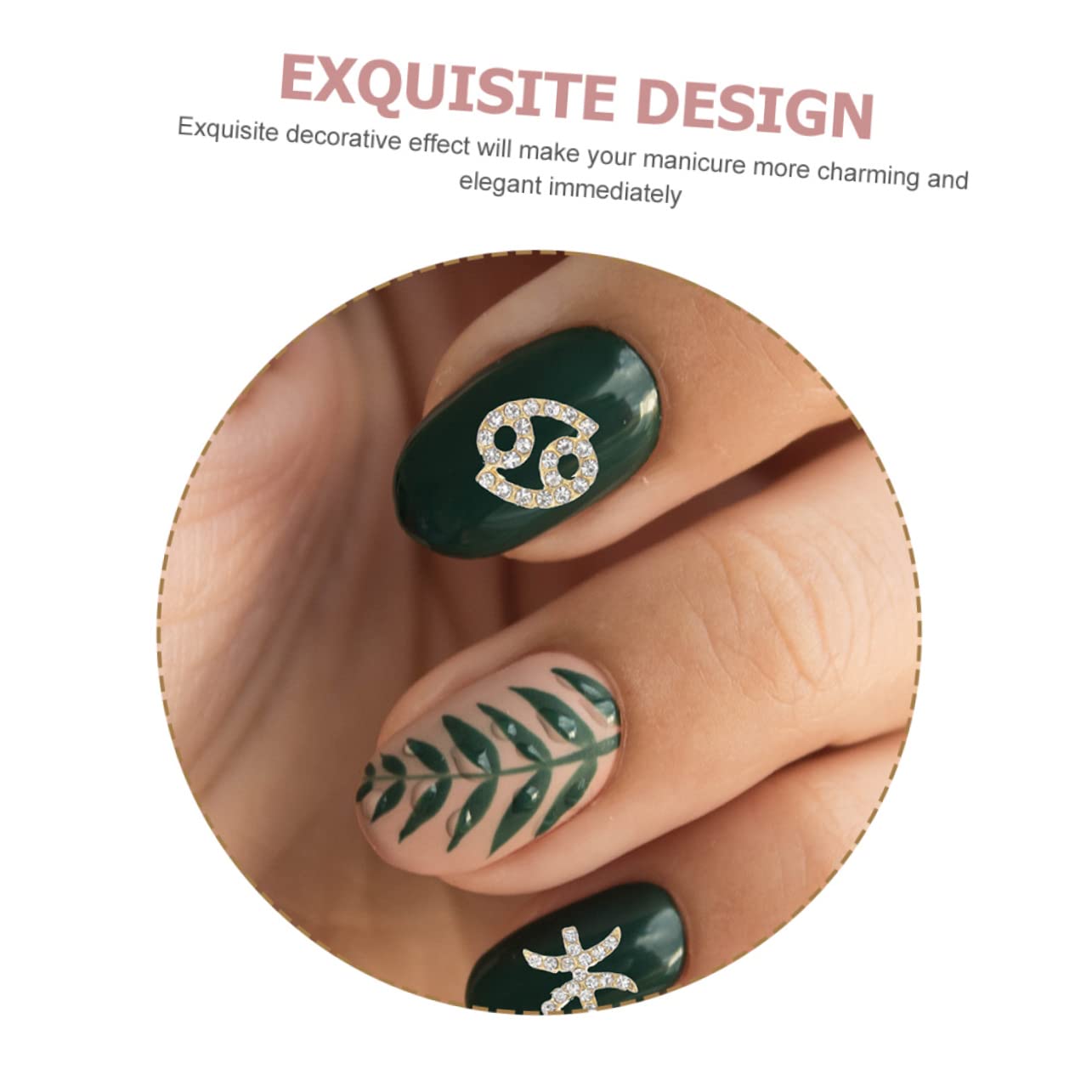 BESTYASH 4 Set Charm Per Unghie Con Decorazioni Per Manicure Eleganti E Uniche Accessori Per Nail Art Te Per E Personale 24 Pezzi * 4