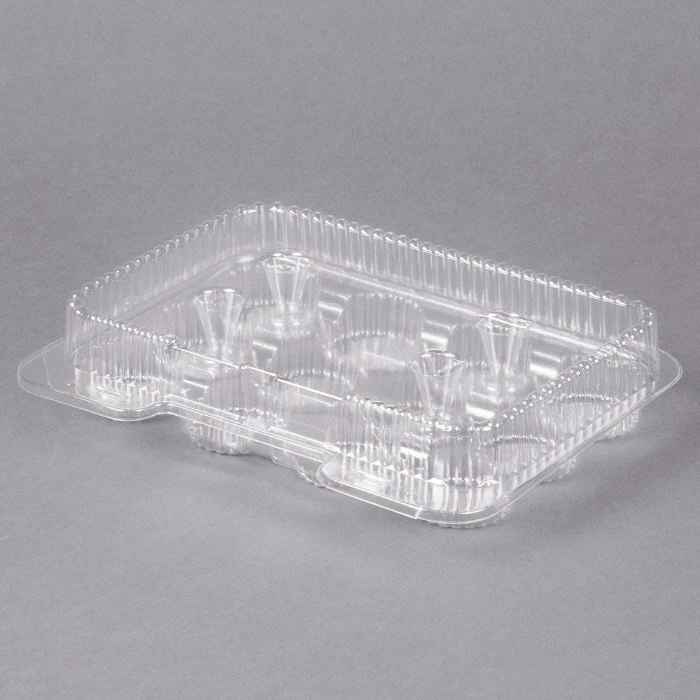 Cupcake-Boxen mit 12 Mulden, 12 Cupcake- und Muffin-Behälter, 12 Stück, Cupcake-Behälter, Kunststoff, Einweg-Dutzend Cupcake-Behälter, 12 Stück (12 Fächer)