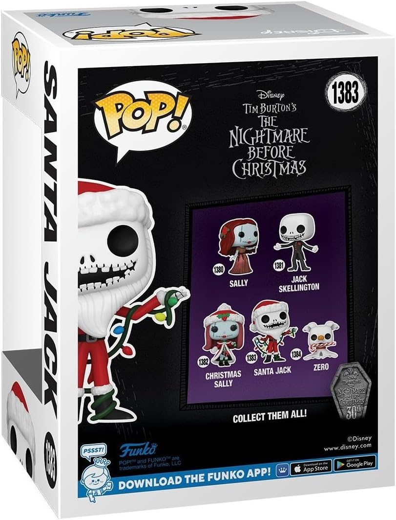 Funko POP! Disney: The Night Before Christmas 30th - Santa Jack Skellington - Collectable Vinyl Figure - Gift Idea - Official Merchandise - for Kids & Adults