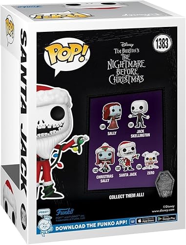 Miniatura 3 de Funko Pop! Disney The Night Before Christmas 30th - Santa Jack Skellington - Figura de vinilo coleccionable - Idea de regalo - Producto oficial -
