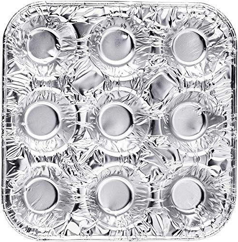 9-Cavity Mini Cupcake Easy And Simple Release Muffin Pans - Disposable Aluminum Baking Cup Cake Mold Pan - For Weddings, Gatherings, Birthdays, Parties (24) #TOP3